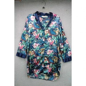 Victoria's Secret Gold Label 90's Satin Sleepshirt-Long Sleeves-Medium-Hi Lo